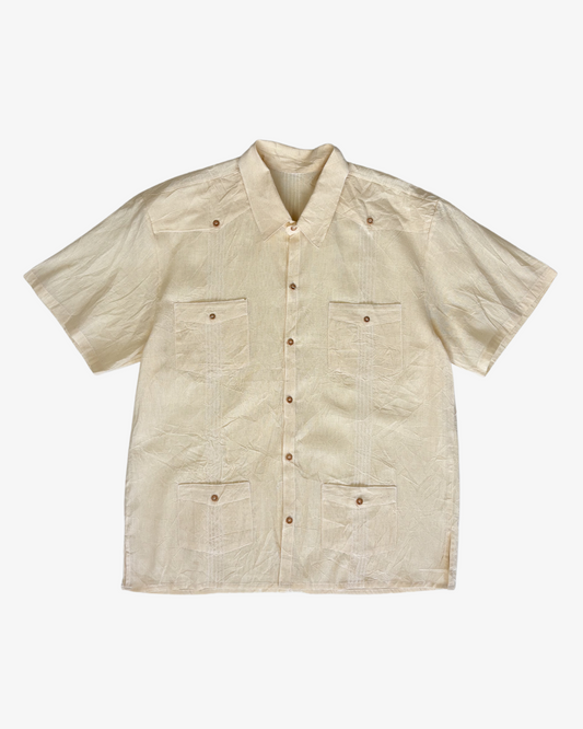 CAMISA GUAYABERA 100% LINO · T - XL